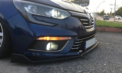 RENAULT MEGANE 4 2016+ SPLITTER SPOILER UNDER FRONT BUMPER ABS BLACK