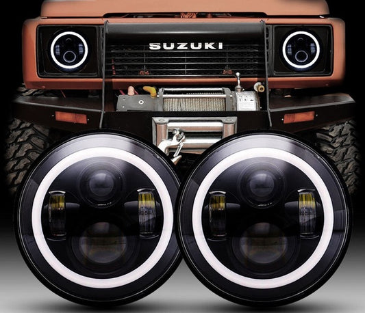 FARI ANTERIORI LED LUCI DIURNE PER SUZUKI SAMURAI SJ410 BIANCO 6000K