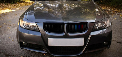 BLACK M3 DOUBLE BLADE FRONT GRILLE BMW 3 SERIES E90 E91 2005-2008