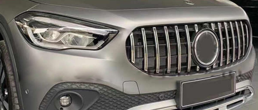 MERCEDES GLA H247 2020+ AMG FRONT GRILLE PANAMERICANA LOOK SATIN