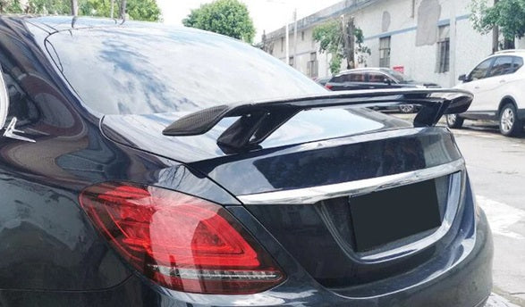 ALETTONE SUL COFANO MERCEDES CLASSE C W205 SPOILER POSTERIORE AMG NERO LUCIDO AUTOELEGANCERICAMBI