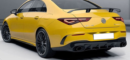 MERCEDES A-CLASS W177 REAR SPOILER BONNET WING ABS GLOSSY BLACK