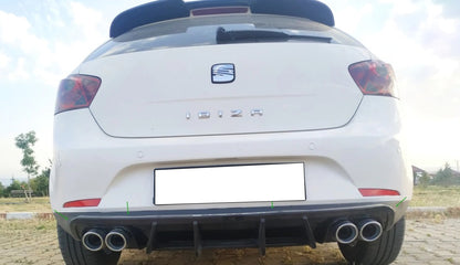 SEAT IBIZA 6J SOTTO PARAURTI POSTERIORE DIFFUSORE QUATTRO TERMINALI ABS 0283