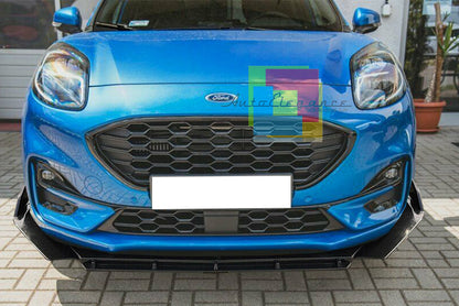 FORD PUMA FRONT BUMPER SPLITTER GLOSS BLACK RS LOOK