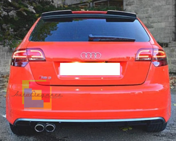 SPOILER POSTERIORE TETTO AUDI A3 8P 05-12 SPORTBACK LOOK RS3 IN ABS NEW