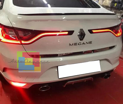 RENAULT MEGANE 4 SALOON DIFFUSER UNDER REAR BUMPER ABS ROUND TIP