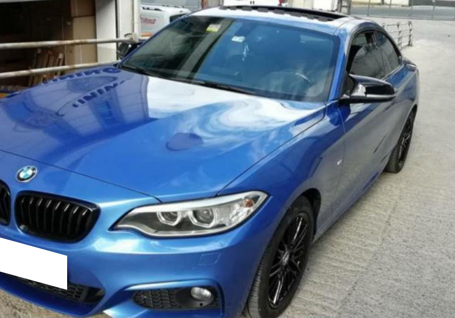 BMW SERIE 2 F22 F23 CALOTTE ADESIVE SPECCHI SPECCHIETTI RETROVISORI NERO LUCIDO AUTOELEGANCERICAMBI