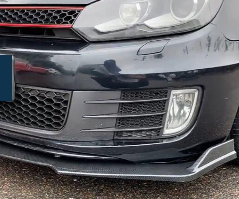 UNDER FRONT BUMPER VW GOLF 6 VI ABS CARBON SPLITTER