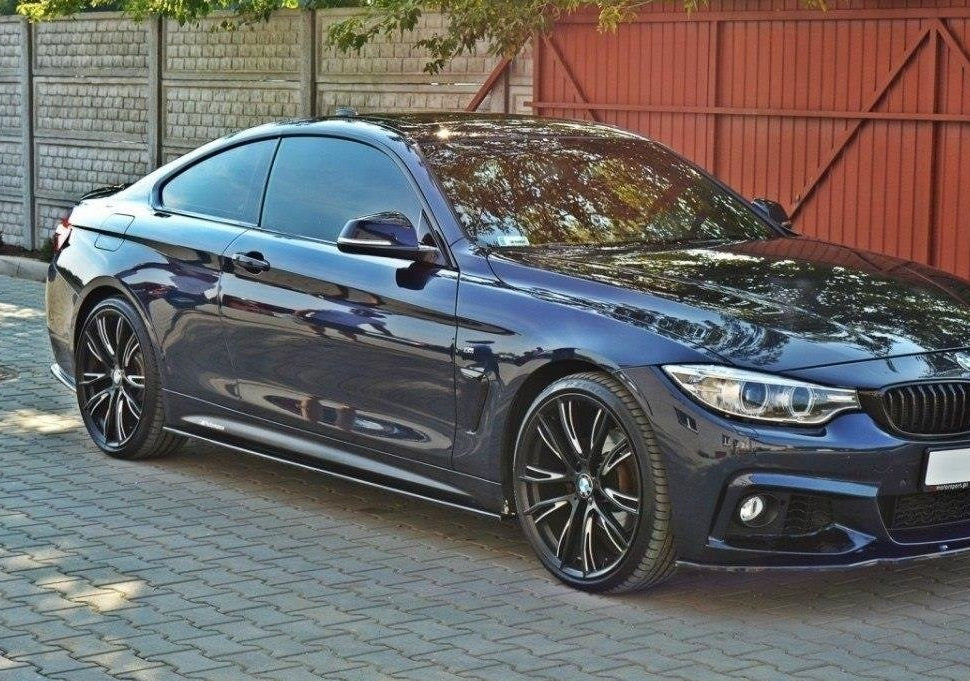FLAPS UNDER SIDE SKIRTS BMW 4 SERIES F32 F33 F36 ABS GLOSS BLACK 0070