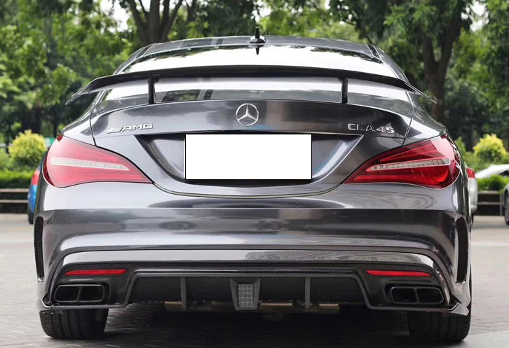 MERCEDES CLA W117 C117 REAR SPOILER BONNET WING ABS GLOSSY BLACK