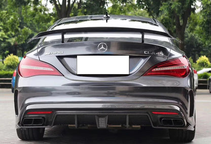 MERCEDES CLA W117 C117 REAR SPOILER BONNET WING ABS GLOSSY BLACK