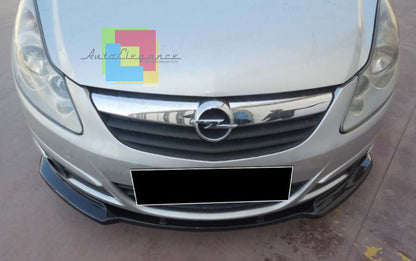 LIP SPOILER UNDER FRONT BUMPER OPEL CORSA D 2006+ ABS BLACK SPLITTER