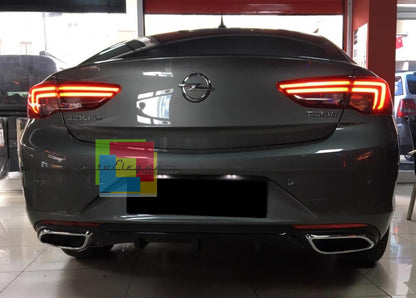 OPEL INSIGNA B 2018+ UNDER BUMPER DIFFUSER WITH OVAL TIP BLACK ABS