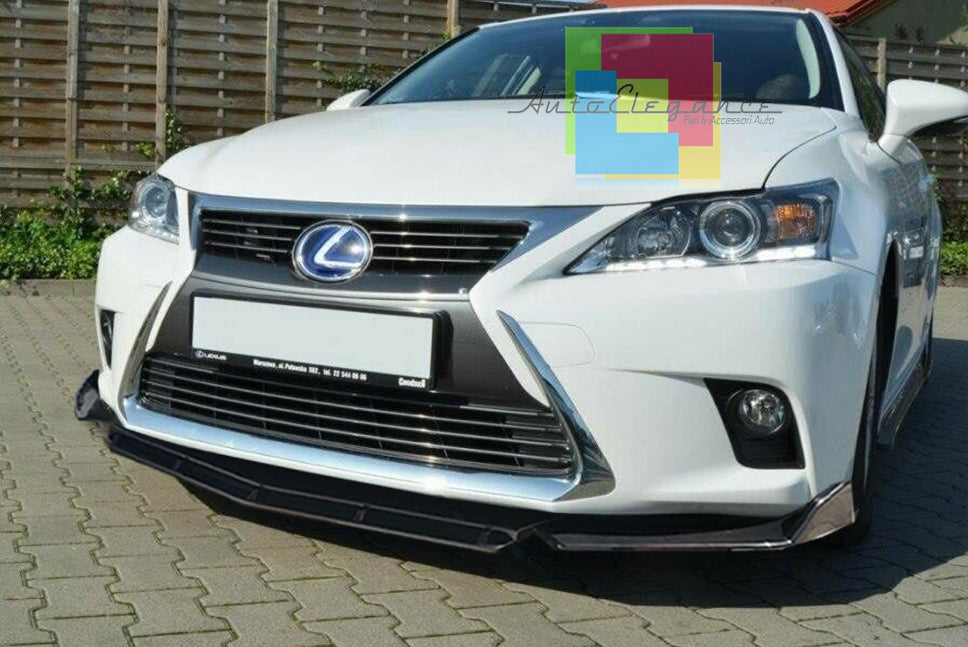 LEXUS CT FRONT BUMPER SPLITTER GLOSS BLACK RS LOOK