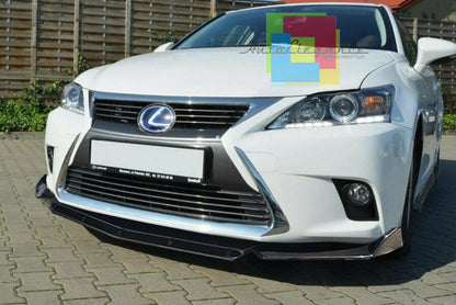 LEXUS CT FRONT BUMPER SPLITTER GLOSS BLACK RS LOOK