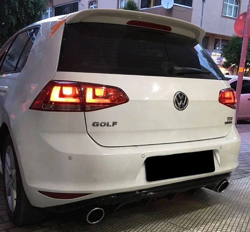 DIFFUSORE SOTTO PARAURTI POSTERIORE PER VW GOLF 7 2012-2016 SCARICO 1+1 0064