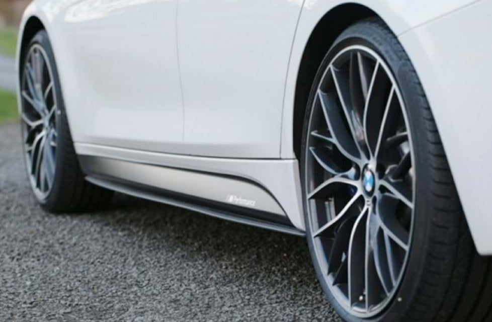 FLAPS SOTTO MINIGONNE LATERALI BMW SERIE 5 F10 F11 ABS NERO LUCIDO 0114