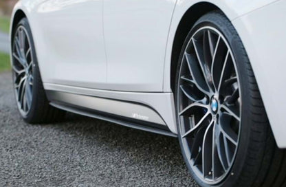 FLAPS SOTTO MINIGONNE LATERALI BMW SERIE 5 F10 F11 ABS NERO LUCIDO 0114