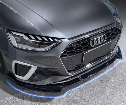 SPLITTER UNDER BUMPER AUDI A4 B9 2019+ ABS CARBON LOOK SPOILER RS4