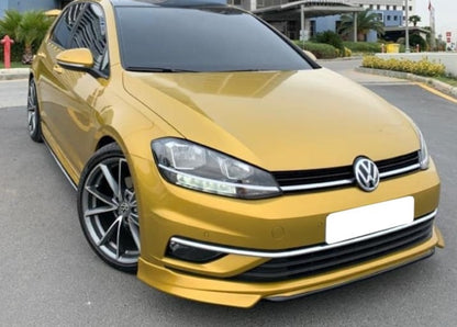 VW GOLF 7 VII dal 2012+ FLAPS SOTTO MINIGONNE ABS / PLASTIC NERO LUCIDO