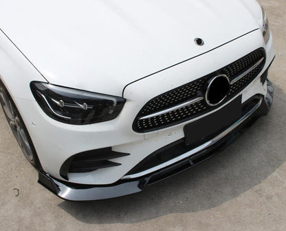 SPLITTER MERCEDES E W213 S213 2021+ GLOSSY BLACK UNDER BUMPER ABS GLOSSY BLACK