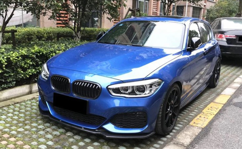 BMW SERIE 1 F20 F21 2015-2019 SPLITTER SOTTO PARAURTI ANTERIORE NERO LUCIDO AUTOELEGANCERICAMBI
