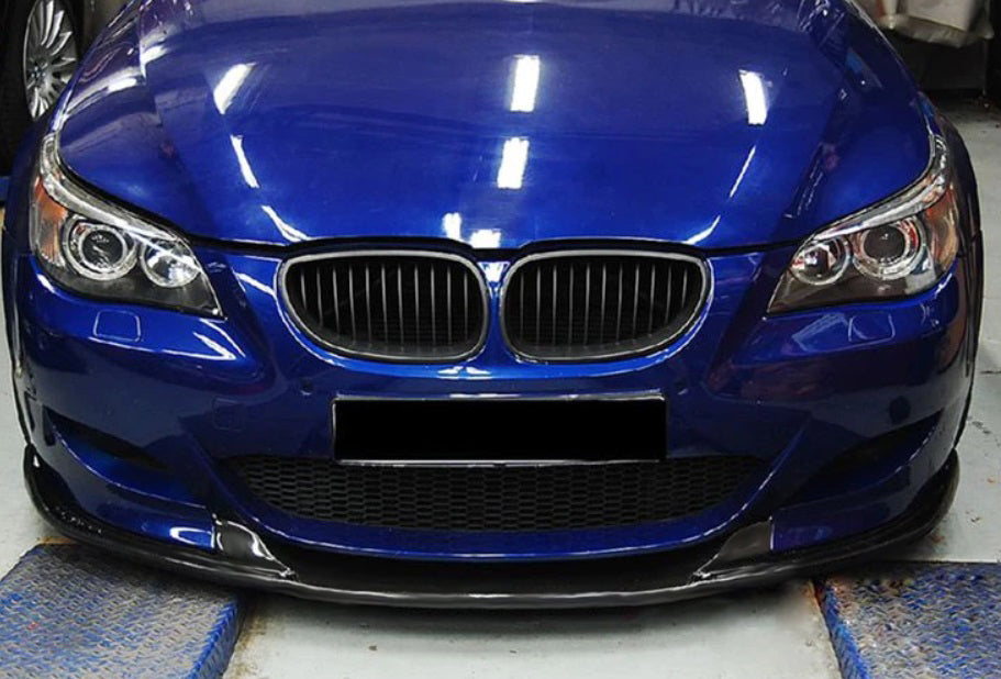 UNDER BUMPER FOR BMW 5 SERIES E60 E61 M5 FRONT SPLITTER ABS GLOSS BLACK