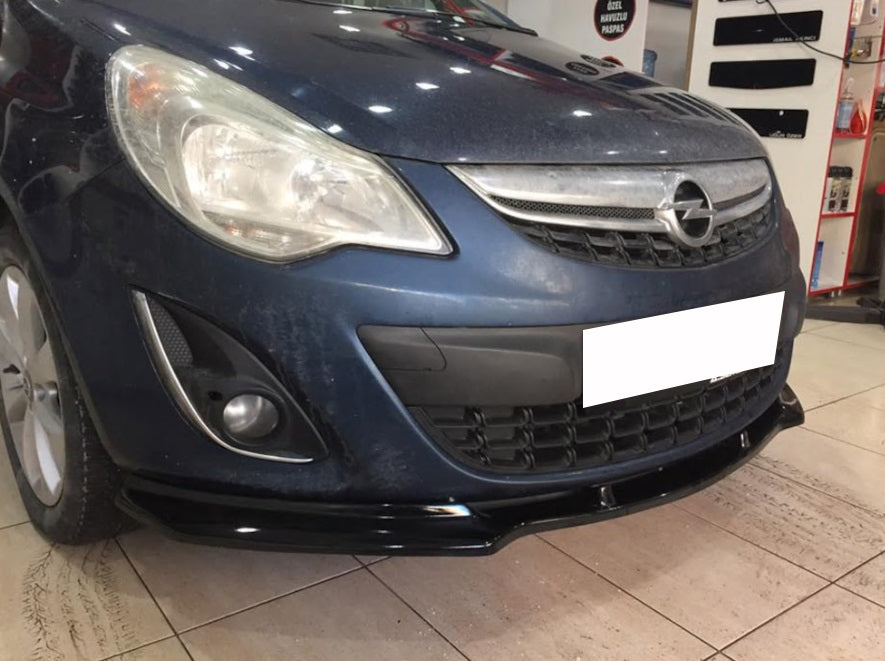 OPEL CORSA D LAMA SOTTO PARAURTI ANTERIORE IN ABS LOOK SPORTIVO NERO