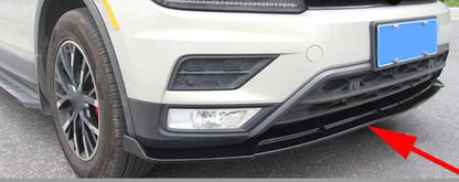 VW TIGUAN II FRONT BUMPER SPLITTER GLOSS BLACK SPORT - 3P
