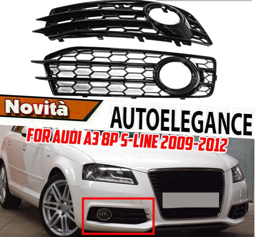 AUDI A3 8P 08-12 SLINE LIFT GRIGLIE FENDINEBBIA RS3 A NIDO D'APE TOP QUALITA AUTOELEGANCERICAMBI