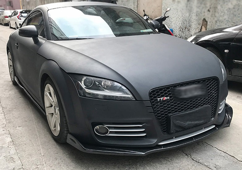 AUDI TT 8J LAMA SOTTO PARAURTI ANTERIORE ABS CARBON LOOK SPLITTER AUTOELEGANCERICAMBI