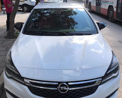 OPEL ASTRA K CALOTTE ADESIVE SPECCHI SPECCHIETTI RETROVISORI NERO LUCIDO