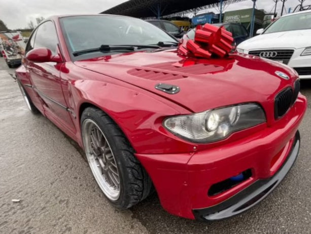 BMW SERIE 3 M3 E46 SOTTO PARAURTI ANTERIORE ABS NERO LUCIDO SPLITTER LAMA AUTOELEGANCERICAMBI