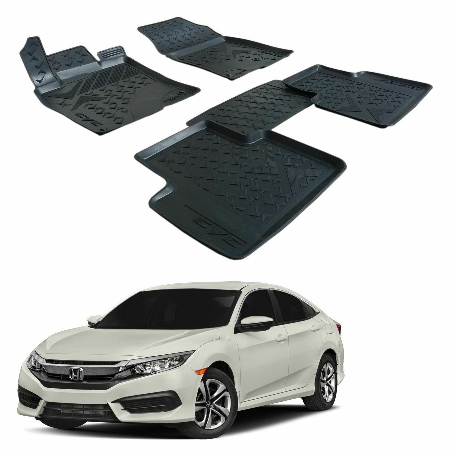 HONDA CIVIC X 2016+ TAPPETINI AUTO IN GOMMA - TAPPETI TOP QUALITA -1