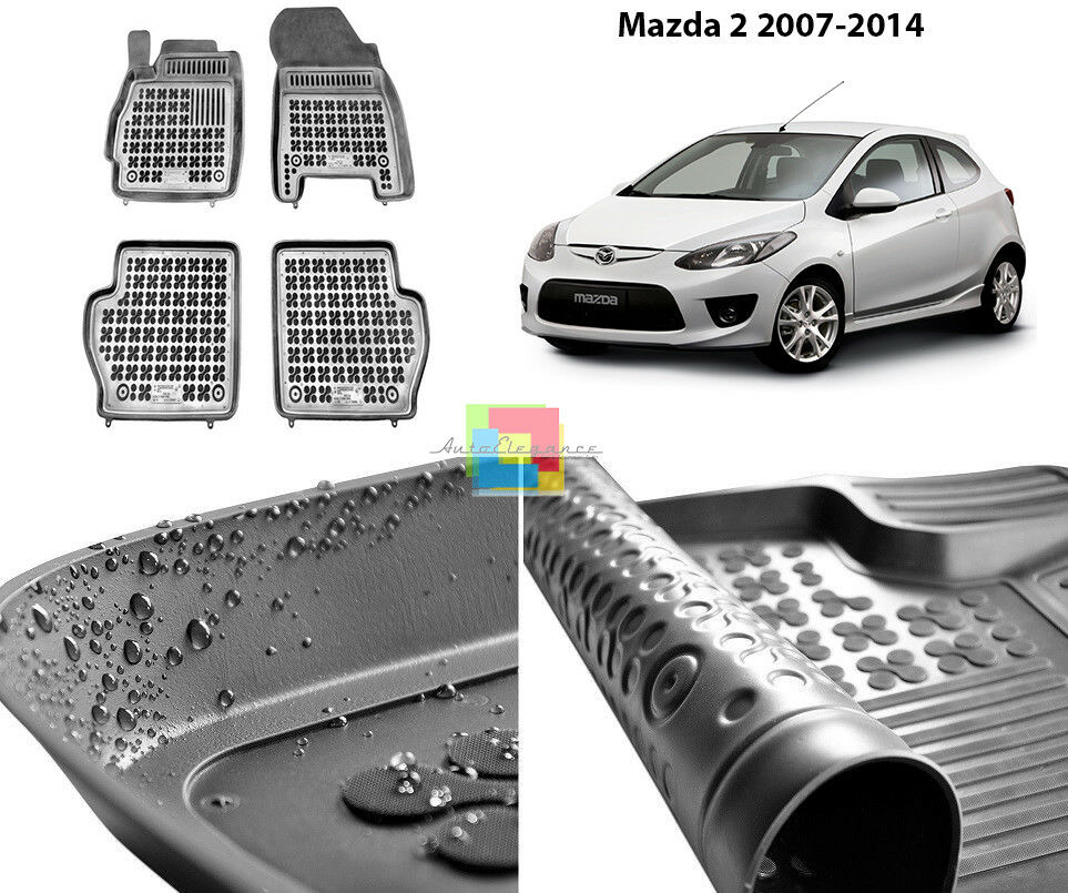 MAZDA 2 2007-2014 TAPPETINI AUTO IN GOMMA - TAPPETI TOP QUALITA -1-