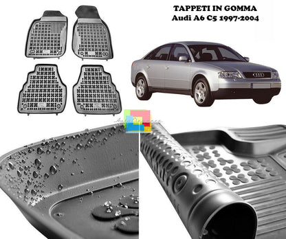 Audi A6 C5 1997-2004 TAPPETINI AUTO IN GOMMA - TAPPETI TOP QUALITA -1- AUTOELEGANCERICAMBI