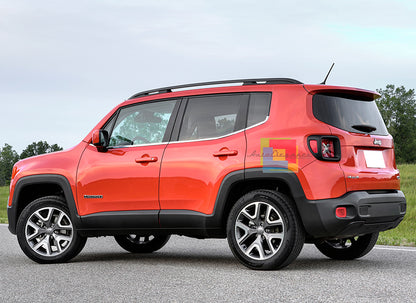 ADHESIVE MOLDINGS JEEP RENEGADE 2015+ CHROME WINDOW FRAME STEEL 