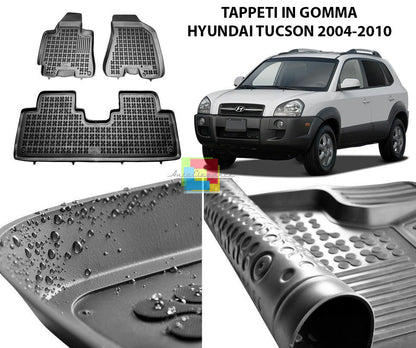 HYUNDAI TUCSON 2004-2010 RUBBER CAR MATS - TOP QUALITY MATS -1-