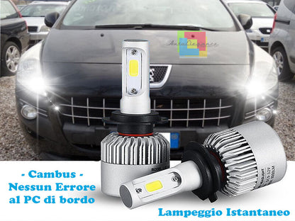 LAMPADE ABBAGLIANTI LED PEUGEOT 3008 LAMPEGGIO ISTANTANEO 6000K