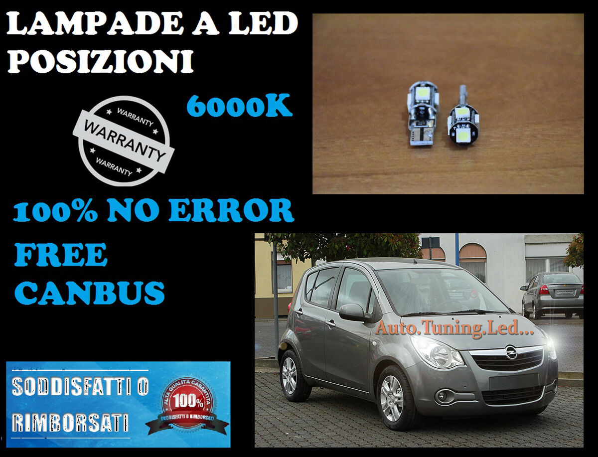 COPPIA LUCI POSIZIONI OPEL AGILA CANBUS H6W BIANCO GHIACCIO AUTOELEGANCERICAMBI