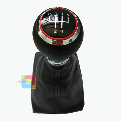 POMELLO CAMBIO MANUALE AUDI 2008-2015 5 MARCE IN CUOIO SLINE LOOK