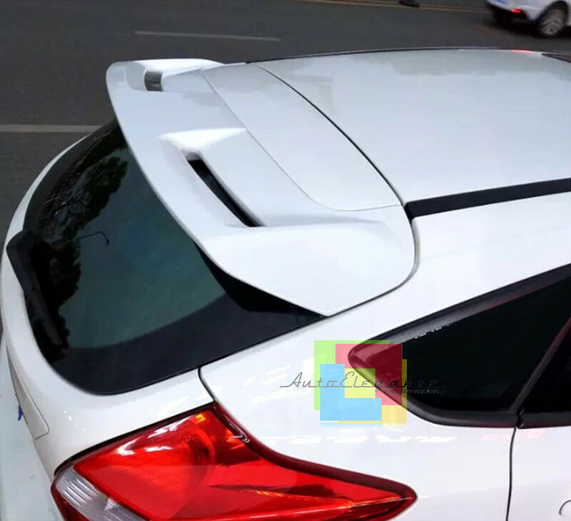 REAR ROOF SPOILER WHITE FORD FOCUS MK3 5 DOOR 2011-2015 ST LOOK -
