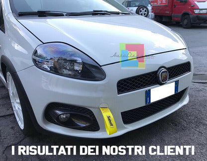 BLACK HEADLIGHTS FIAT GRANDE PUNTO FROM 2008 TO 2012 ABARTH DESIGN H4