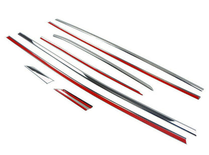 ADHESIVE MOULDINGS PEUGEOT 3008 SUV CHROME WINDOW FRAMES STAINLESS STEEL.