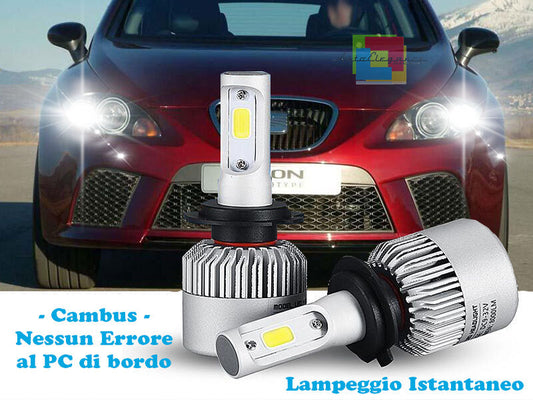 LAMPADE ABBAGLIANTI LED SEAT LEON 1P1 LAMPEGGIO ISTANTANEO 6000K