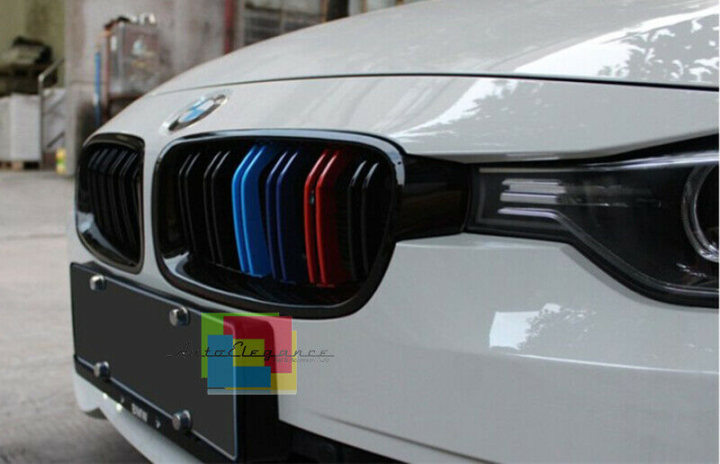 GRIGLIA ANTERIORE CALANDRA 3 COLORI DOPPIA FASCIA PER BMW SERIE 3 F30 F31 2011+