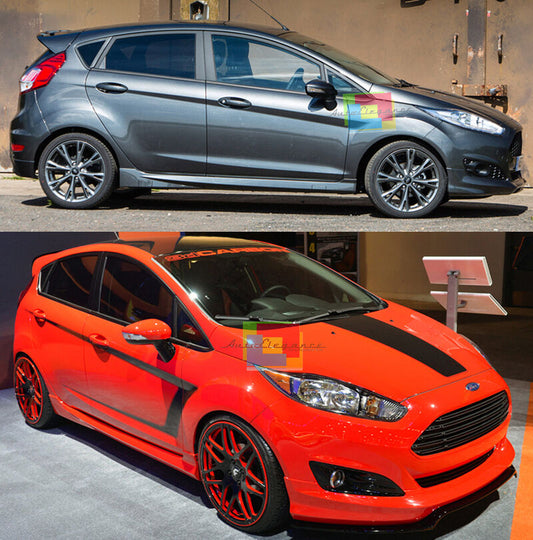 MINIGONNE LATERALI FORD FIESTA MK7 5 PORTE 08-17 SOTTO PORTA LOOK ST / ZETEC S