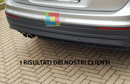 COPPIA TERMINALI DI SCARICO VW TIGUAN 2016+ INOX CROMATI LOOK SPORTIVO AUTOELEGANCERICAMBI