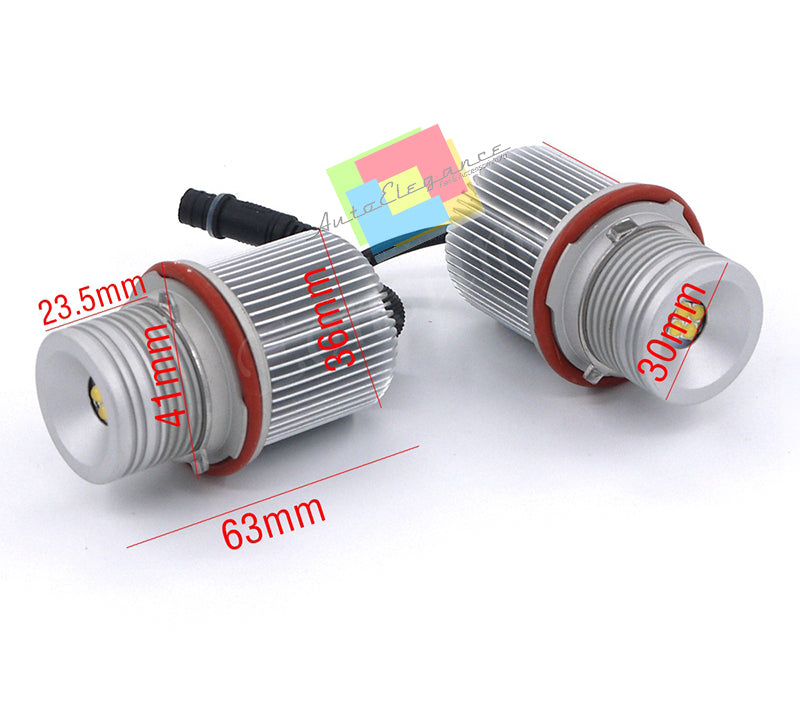 LAMPADE ANGEL EYES BMW SERIE 5 E60 520D 07-09 40W 6000K LED BIANCO NO ERROR