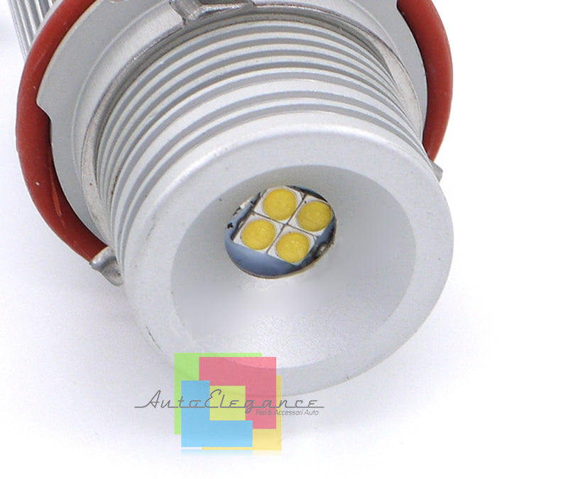 LAMPADE ANGEL EYES BMW SERIE 5 E60 520D 07-09 40W 6000K LED BIANCO NO ERROR